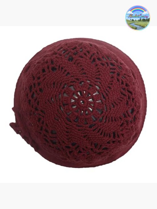 Handmade Crochet Knit Bucket Hat Cotton Floral Summer main image 4